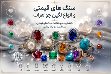 انواع نگین به کار رفته در جواهرات