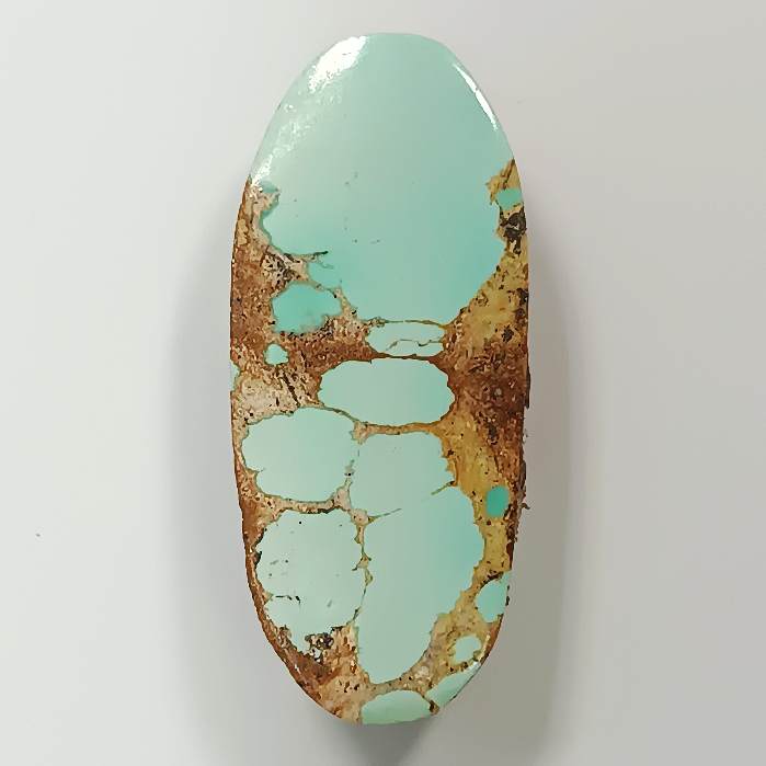 فیروزه نیشابور طبیعی اووال یشمی سیر A به وزن 1.5 گرم