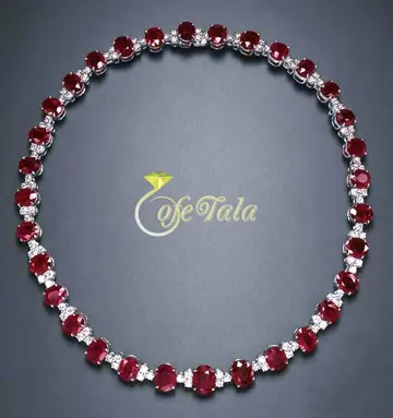 Red Ruby necklace گردنی یاقوت قرمز