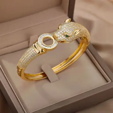 دستبند کارتیه مدل سنگ سوار با سنگ برلیان
