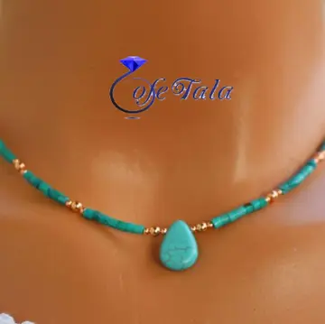 گردنبند فیروزه مدل 619