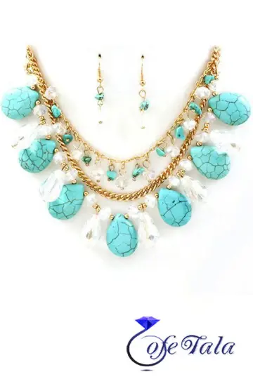 گردنبند فیروزه مدل 631