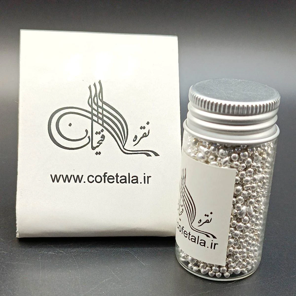 خرید فروش نقره ساچمه 540 گرمی عیار 999