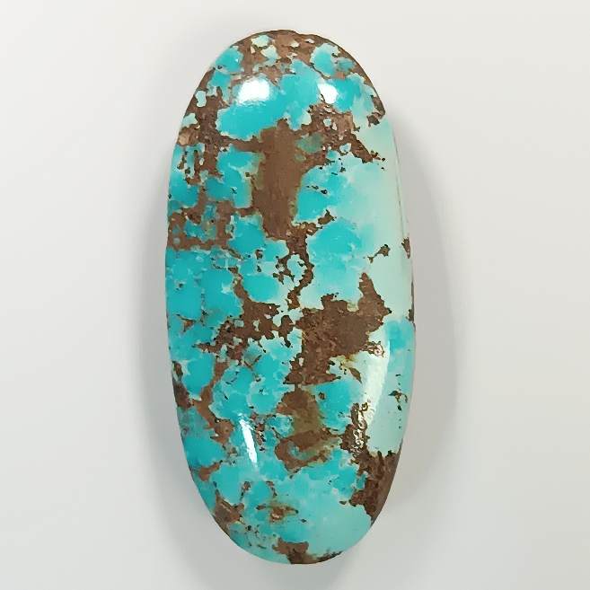 فیروزه نیشابور طبیعی گرید A وزن 1.74 گرم با شناسنامه بین المللی iga-global