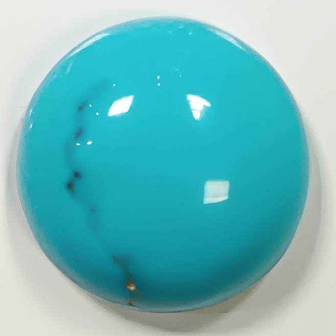 فیروزه امریکایی دایره آبی پررنگ +AAA به وزن 24.4 قیراط