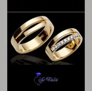 حلقه ازدواج نگین دار مدل 21150