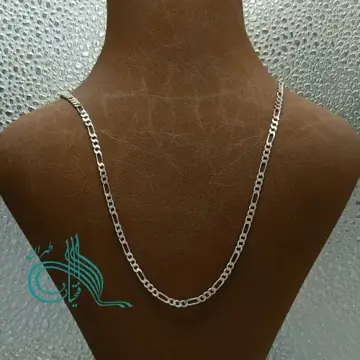 زنجیر نقره فیگارو سایز ۶۰  سانتی متر - کار ترکیه