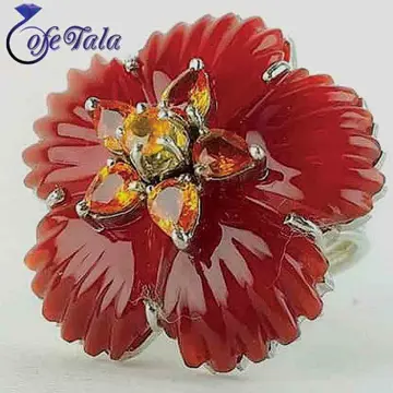 Flower design ring انگشتر طرح گل