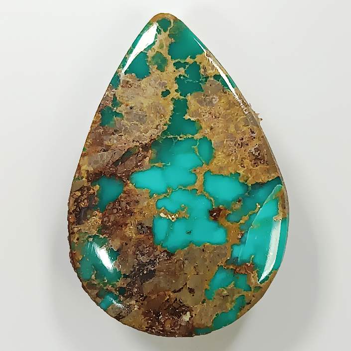 فیروزه نیشابور طبیعی اشک یشمی سیر A به وزن 2.92 گرم