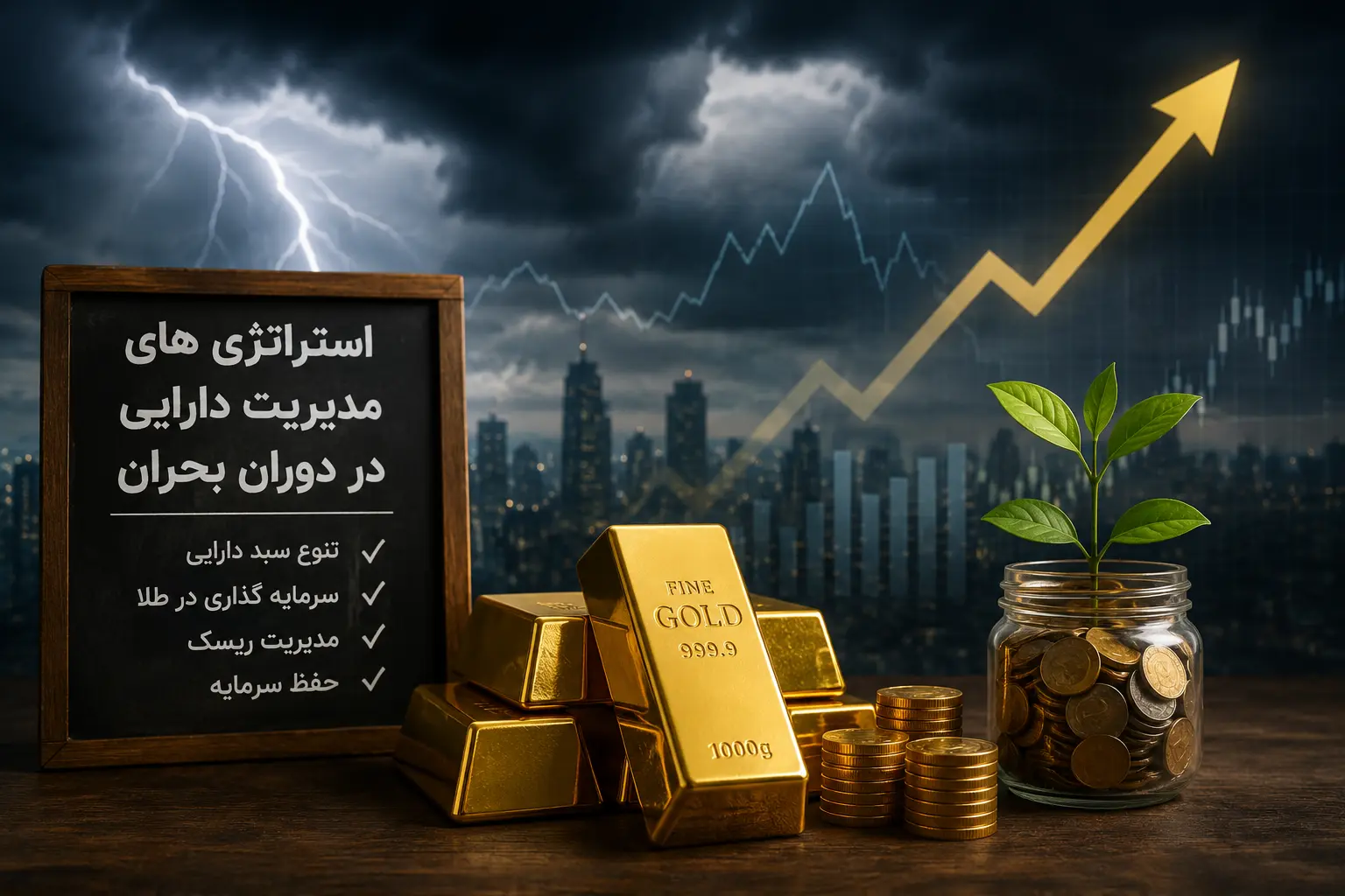 Edit  این تصویر با تمرکز بر مقایسه حاشیه سود معاملات شمش و جواهرات زینتی و با سبک اینفوگرافیک حرفه&zwnj;ای در تم طلایی و مشکی طراحی شده است.  آیا می&zwnj;خواهید لوگوی سایتتان هم در گوشه تصویر اضافه شود؟  اگر می&zwnj;خواهید سلاگ انگلیسی هم سئو شده، کوتاه و خوانا باشد، این گزینه&zwnj;ها مناسب هستند:  پیشنهاد اصلی (بهترین)  asset-management-strategies-during-crisis ⭐  گزینه&zwnj;های دیگر crisis-asset-management asset-management-in-crisis gold-investment-crisis-strategy wealth-preservation-during-crisis crisis-wealth-management gold-asset-management-strategies protecting-assets-during-crisis  پیشنهاد نهایی برای سئو:  asset-management-strategies-during-crisis  این سلاگ مستقیماً با کلمه کلیدی اصلی "استراتژی های مدیریت دارایی در دوران بحران" مطابقت دارد، کوتاه، خوانا و برای موتورهای جستجو بهینه است.  در این متن از کلماات کلیدی و اصلی استفاده کن  در دنیای پرنوسان اقتصاد امروز، واژه &ldquo;بحران&rdquo; دیگر یک پدیده دور از انتظار نیست. تورم&zwnj;های افسارگسیخته، نوسانات شدید بازارهای مالی، تنش&zwnj;های ژئوپلیتیک و ناپایداری&zwnj;های ارزی، همواره ثروت و قدرت خرید افراد را تهدید می&zwnj;کنند. در این میان، &ldquo;طلا&rdquo; به عنوان قدیمی&zwnj;ترین و در عین حال مدرن&zwnj;ترین پناهگاه امن مالی، جایگاه ویژه&zwnj;ای در سبد دارایی سرمایه&zwnj;گذاران هوشمند دارد. این مقاله به بررسی عمیق استراتژی&zwnj;های سرمایه&zwnj;گذاری در بازار طلا و روش&zwnj;های نوین حفظ سرمایه در مواجهه با بحران&zwnj;های اقتصادی می&zwnj;پردازد.  متن بازنویسی&zwnj;شده با استفاده طبیعی از کلمه کلیدی اصلی و کلمات کلیدی فرعی:  استراتژی های مدیریت دارایی در دوران بحران به یکی از مهم&zwnj;ترین موضوعات برای سرمایه&zwnj;گذاران و افرادی که به دنبال حفظ سرمایه و افزایش امنیت مالی هستند، تبدیل شده است. در دنیای پرنوسان اقتصاد امروز، بحران&zwnj;های اقتصادی، تورم، نوسانات بازارهای مالی، کاهش ارزش پول و تنش&zwnj;های ژئوپلیتیک می&zwnj;توانند ارزش دارایی&zwnj;ها را به سرعت تحت تاثیر قرار دهند. در چنین شرایطی، داشتن یک سبد دارایی متنوع و بهره&zwnj;گیری از مدیریت ریسک سرمایه گذاری اهمیت دوچندانی پیدا می&zwnj;کند. در میان گزینه&zwnj;های مختلف، سرمایه گذاری در طلا به دلیل حفظ ارزش سرمایه، نقدشوندگی بالا و نقش آن به عنوان یک دارایی امن، همواره یکی از بهترین راهکارها برای مقابله با بحران&zwnj;های اقتصادی بوده است. در این مقاله، با بررسی استراتژی های مدیریت دارایی در دوران بحران، نقش طلا در حفظ سرمایه، اصول تنوع سبد دارایی و روش&zwnj;های هوشمندانه سرمایه گذاری در بحران را به&zwnj;صورت جامع تحلیل خواهیم کرد.  یک عکس بساز  Edit  تصویری با فضای حرفه&zwnj;ای و اقتصادی تولید شد که مفهوم مدیریت دارایی در دوران بحران را با شمش طلا، سکه، نمودار رشد، آسمان طوفانی و المان&zwnj;های سرمایه&zwnj;گذاری به&zwnj;خوبی نمایش می&zwnj;دهد.