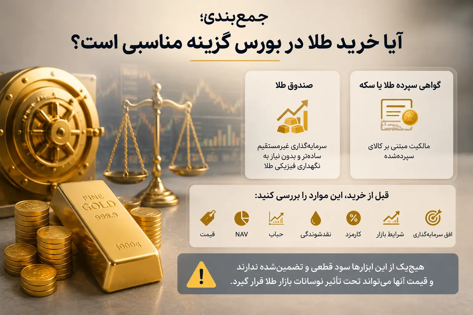 ایا خرید طلا دز بورس گزینه مناسبی است
