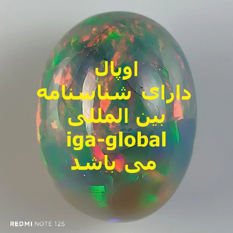 اوپال گرید AA وزن 19.65 قیراط با شناسنامه بین المللی iga-global
